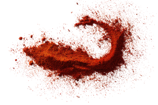 Abstract fiery red spice dust explosion