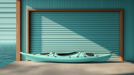 Obraz premium Modern Kayak Against a Minimalist Background