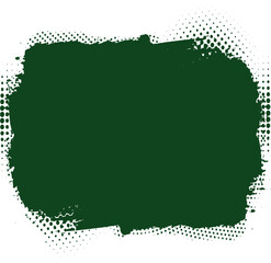 Green Grunge Shape with Halftone Effect for Text