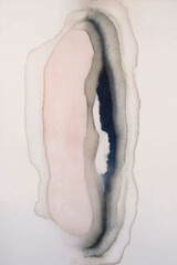 minimal & abstract wabi sabi painting, emerald & neutral colors 