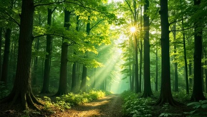 Forest Light and Shadow Natural Scene Map