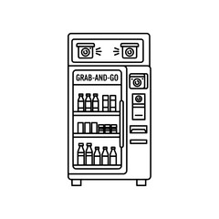 Vending machine with transparent background