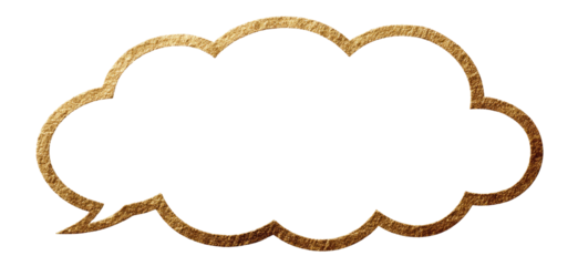 Ornate Gold-Colored Cloud Graphic