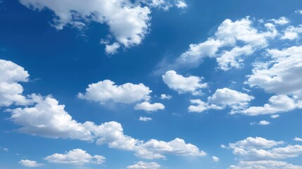 Fototapeta premium Clear Bright Sky with Light Clouds