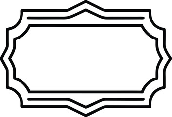 Minimal Rectangle Sale Sticker Outline Vector.