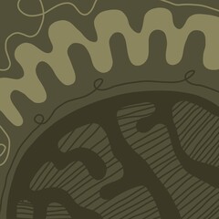 Minimal abstract image for printing. Picture for modern interiors. The picture is painted by hand on a tablet. © neurostructure