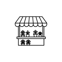 Obraz premium Flower stall with transparent background