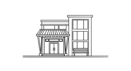 Modern building residential house with transparent background