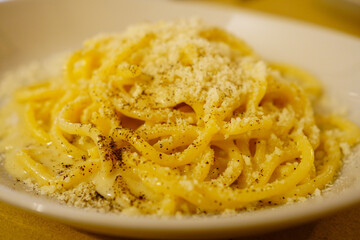 Caccio e Pepe,  A Roman specialty made with Pecorino cheese and black pepper
