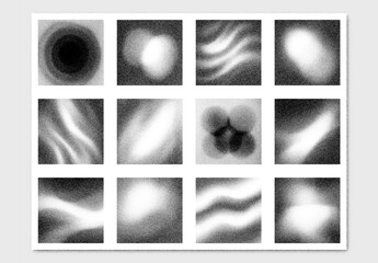 Vector collection of abstract stipple noise texture backgrounds