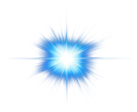 PNG Clean starburst flare effect light explosion.