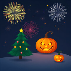 vector illustration of a halloween