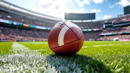 American football on a stadium field sport game