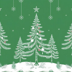 Obraz premium christmas tree with snow