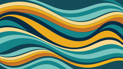 Seamless Modern Wave Line Abstract Design.