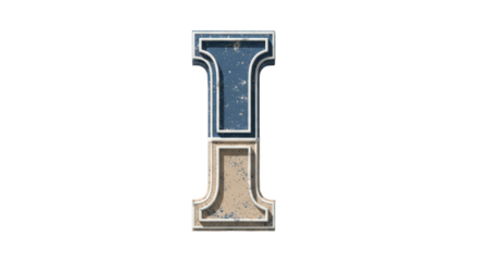Isolated Decorative Letter I