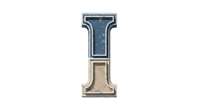 Isolated Decorative Letter I