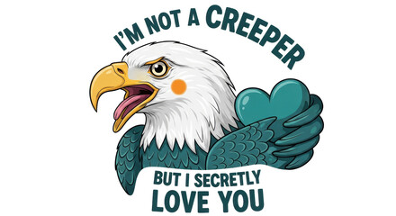 Isolated Eagle With Heart