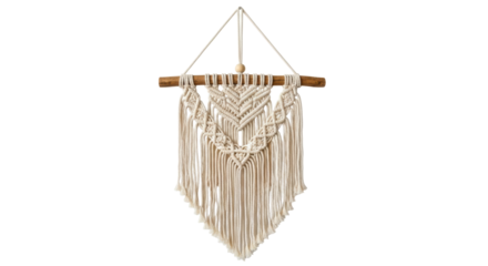 Isolated Macrame Wall Hanging