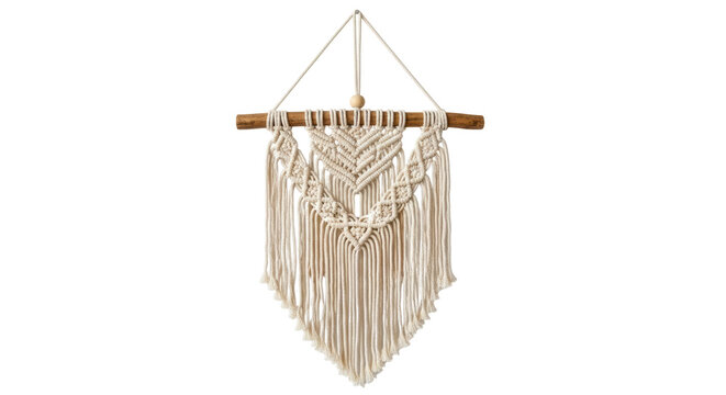 Isolated Macrame Wall Hanging