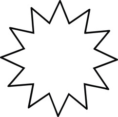 Single Sale Burst Outline Vector Clean Design.
