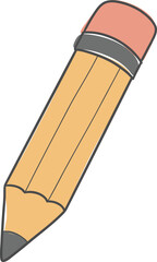 Classic Yellow Pencil Illustration