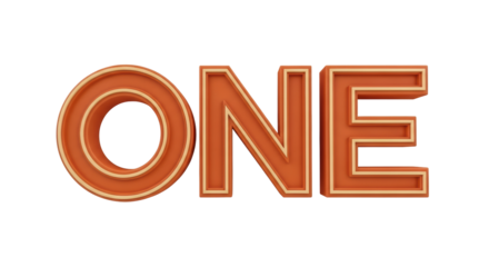 Isolated Orange Number One