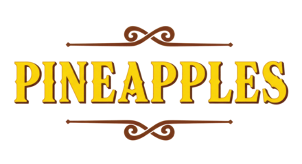 Isolated Pineapples Text Design