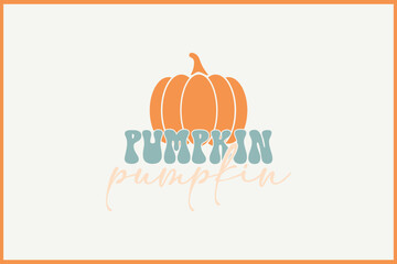 pumpkin retro svg t shirt design