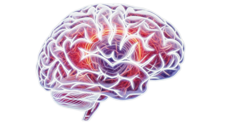 Isolated Brain Glowing