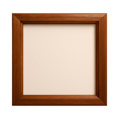 Classic Walnut Square Picture Frame on Black Background