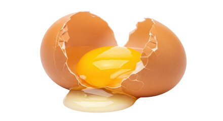Isolated Broken Egg