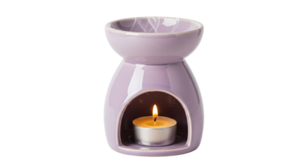 Isolated Aroma Lamp with Candle