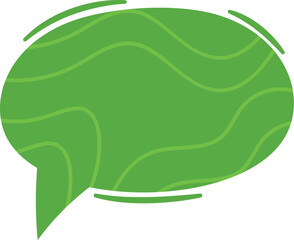 Oval green dialog bubble frame