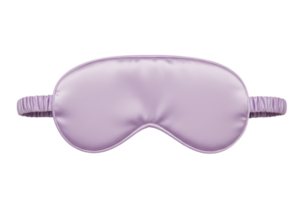 Lavender silk sleep mask isolated on transparent background