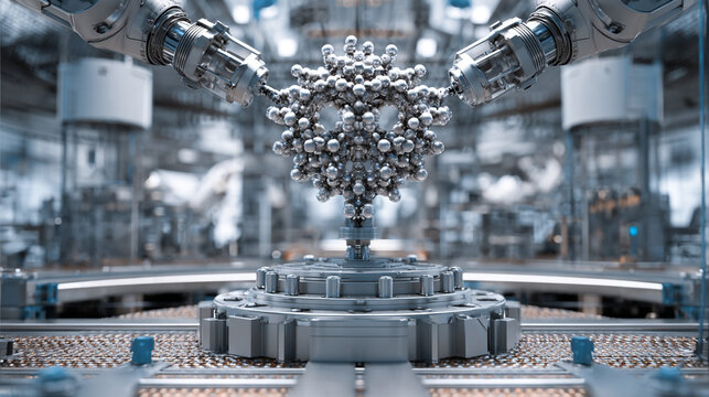 Robotic Arms Assembling Complex Molecular Structure