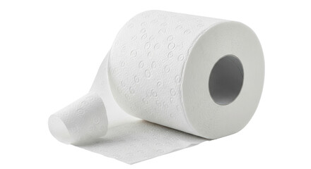 Isolated Roll of Toilet Paper