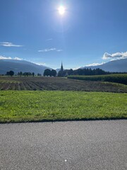 rural landscape in the mountains
