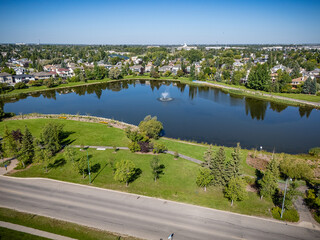 Aerial View of Arbor Creek Neighborhood in Saskatoon, Saskatchewan