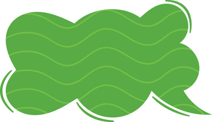 Green speech bubble cloud vector illustration