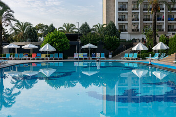 5 star Grand Ring Hotel pool area August 2025, Beldibi, Turkey, August 15, 2025.