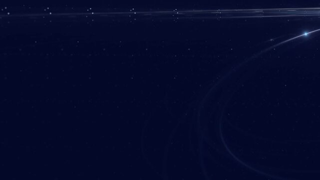 linienf&ouml;rmige blaue digitale Datenstruktur &ndash; dynamische Visualisierung von Forschung, Technologie und moderner Wissenschaft in zukunftsweisendem Design, Wachstum, Datenfluss, Fortschritt