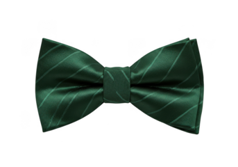 Elegant deep green plaid patterned bow tie formal accessory for special occasions transparent background