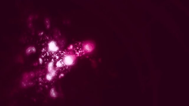 Organische violett leuchtende Zellstruktur, blasenf&ouml;rmige Viren & Bakterien in mikroskopischen Detailaufnahmen f&uuml;r Forschung & Wissenschaft, Biologie, Gesundheit, Infektion, Immunsystem, Medizin