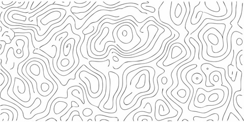 Abstract topographic map contour lines pattern on white background
