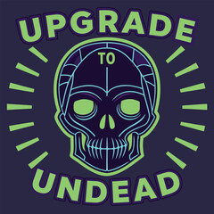 Cyberpunk zombie with robotic enhancements futuristic cyborg illustration