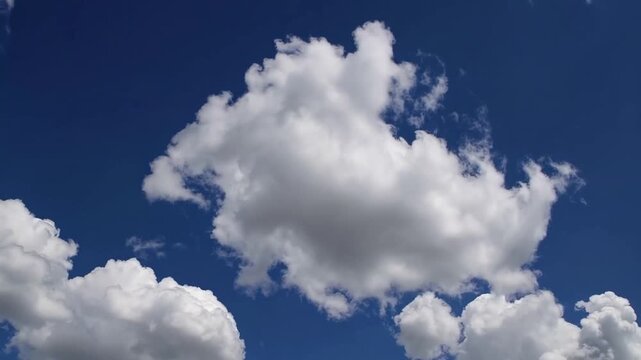 Attractive and serene cloud formations against clear blue sky