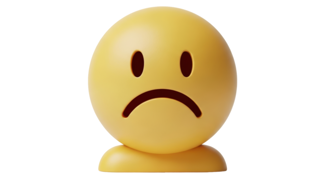 Isolated Sad Emoji