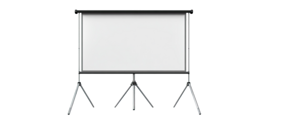 Portable projection screen with tripod stand