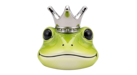 Isolated Frog with Crown
